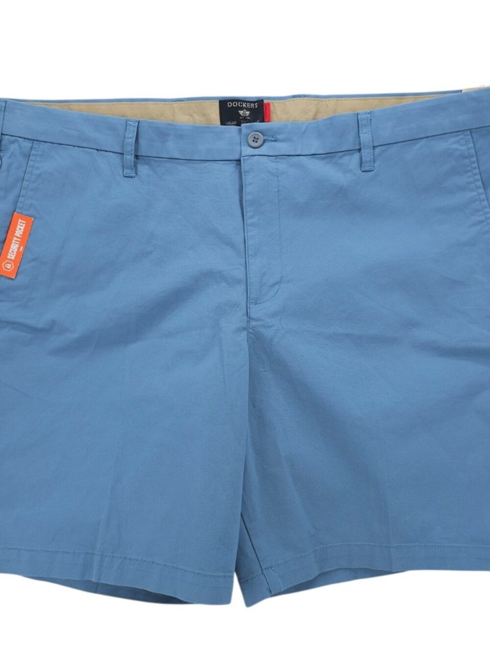 NWT DOCKERS Ultimate Short Supreme Flex Chino Flat Front Shorts Blue Size 44